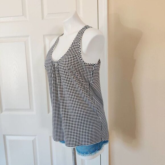 Vince Camuto polka dot zip back sleeveless top S - Picture 5 of 9